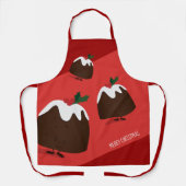 Kerstfeestrode kerstCartoon Schort (Voorkant)