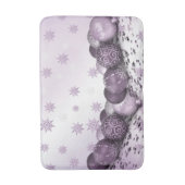 kerstfeestroze Paarse sierschilfers Badmat (Voorkant Verticaal)