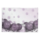 kerstfeestroze Paarse sierschilfers Kussensloop (Achterkant)