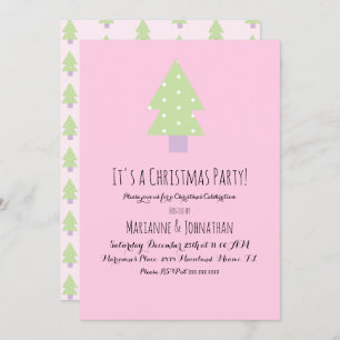 kerstfeestroze pastboom kaart