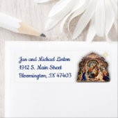 kerstfeestster — Geef het retouradres aan Etiket (Insitu)