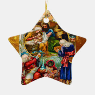 kerstfeestster keramisch ornament
