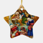 kerstfeestster keramisch ornament (Achterkant)