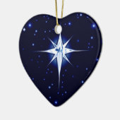 kerstfeestster keramisch ornament (Links)