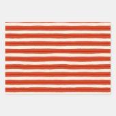 Kerstfeeststrepen, getextureerd in rood en wit inpakpapier vel (Voorkant 3)
