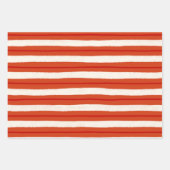 Kerstfeeststrepen, getextureerd in rood en wit inpakpapier vel (Voorkant 2)