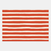 Kerstfeeststrepen, getextureerd in rood en wit inpakpapier vel (Voorkant)