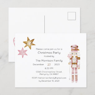 Kerstfeestuitnodiging, Xmas nodigen Briefkaart uit