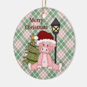 kerstfeestversiering keramisch ornament (Links)