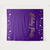 Kerstfeestviering Bedrijfsfeest Gouden achtergrond Wandkleed (Voorkant (horizontaal))