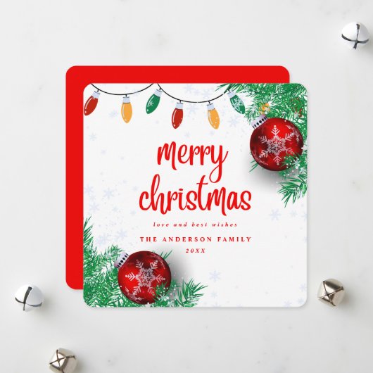 Kerstfeestviering Feestdagenkaart (Voorkant / Achterkant in situ)