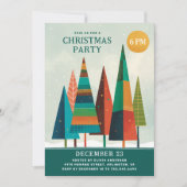 Kerstfeestviering. Geometrische bosdennen Kaart (Voorkant)