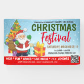 Kerstfestivalbanner Spandoek (Horizontaal)