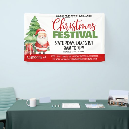 Kerstfestivalbanner Spandoek (Beurs)