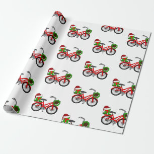 kerstfiets cadeaupapier