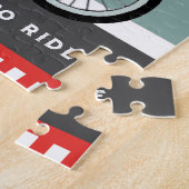 Kerstfietsen met feestdag cadeau legpuzzel (Zijkant)