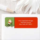 kerstfietsenbikelabel voor feestdagen etiket (Insitu)