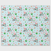 Kerstfietsrit Cadeaupapier (Vlak)