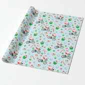 Kerstfietsrit Cadeaupapier (Uitgerold)
