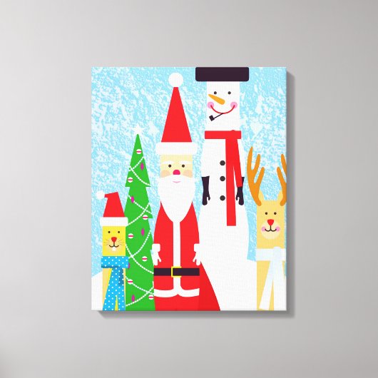 kerstfiguren canvas afdruk (Voorkant)