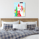 kerstfiguren canvas afdruk (Insitu (Slaapkamer))