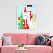 kerstfiguren canvas afdruk (Insitu (Woonkamer))