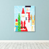 kerstfiguren canvas afdruk (Insitu (Houten vloer))