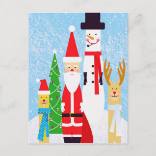 kerstfiguren feestdagenkaart