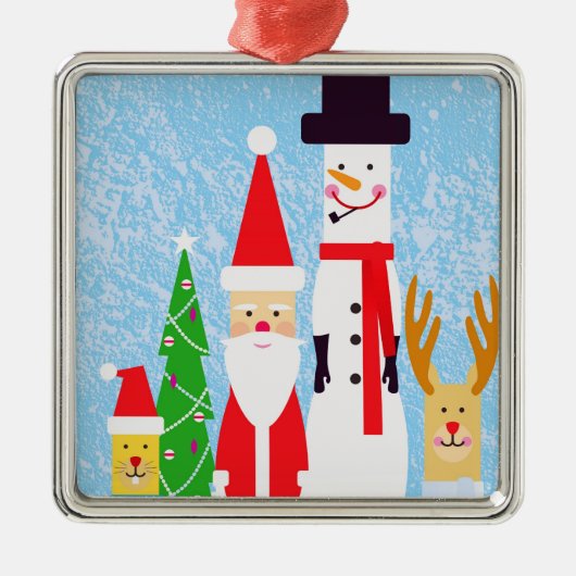 kerstfiguren metalen ornament (Voorkant)