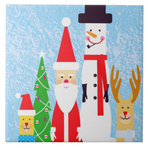 kerstfiguren tegeltje