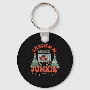 Kerstfilm Junkie Retro Kerstboom Chrism Sleutelhanger