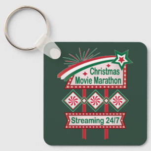 Kerstfilm Marathondecoratie Retro Lichtkrant Sfeer Sleutelhanger