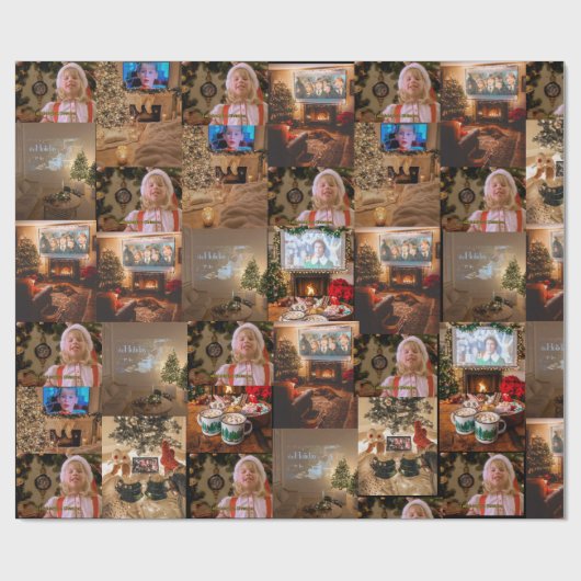 kerstfilms cadeaupapier voor het ompakken van kers (Vlak)