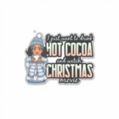 Kerstfilms & Hot Chocolate Black Sista Sticker (Voorkant)