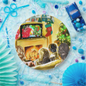 kerstfilms papieren bordje (Feest)