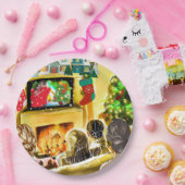 kerstfilms papieren bordje (Feest)