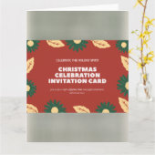 KERSTFIRING UITNODIGINGSKAART KAART (Gele Bloem)