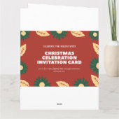 KERSTFIRING UITNODIGINGSKAART KAART (Achterkant)