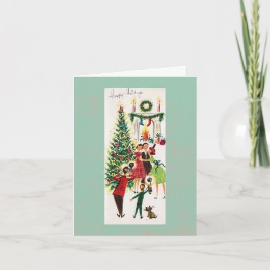 KerstFlash Bulb-foto - de Good Old Days Hol Feestdagen Kaart (Voorkant)