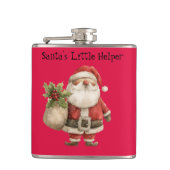Kerstfles - Santa's Little Helper Heupfles (Voorkant)