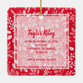 Kerstflesjes met geblesseerde rood keramisch ornament (Achterkant)