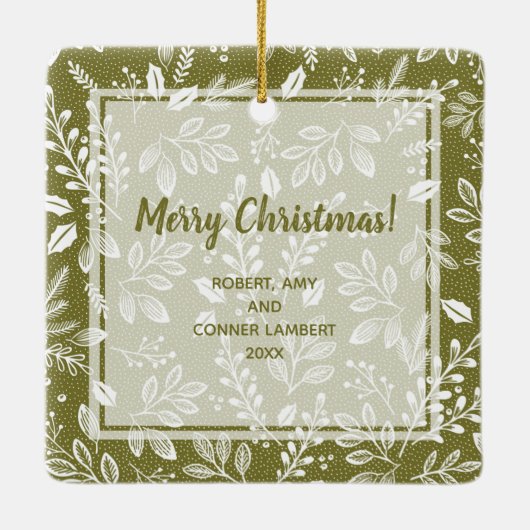 Kerstflessen Keramisch Ornament (Achterkant)