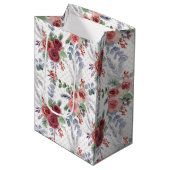 kerstflessenpatroon medium cadeauzakje (Voorkant Gekanteld)