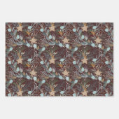  kerstflora inpakpapier vel (Voorkant 3)