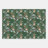  kerstflora inpakpapier vel (Voorkant 2)