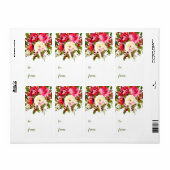 KerstFloral Etiket (Full Sheet)