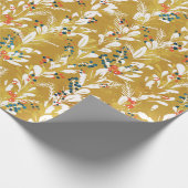 KerstFloral Garland Cadeaupapier (Hoek)
