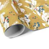 KerstFloral Garland Cadeaupapier (Rol Hoek)