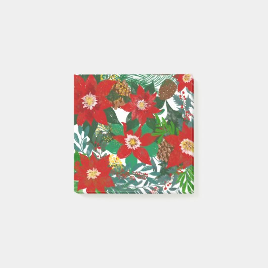KerstFloral Leaf Art Post-it® Notes (Voorkant)