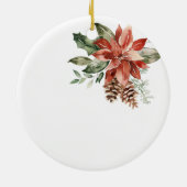 KerstFloral Moeder van de Bride Keramisch Ornament (Achterkant)